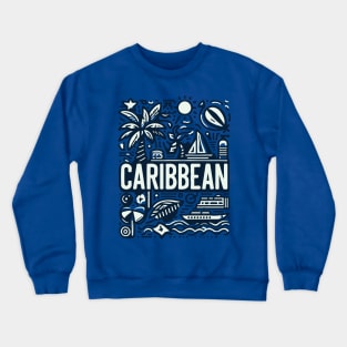 Vintage Caribbean Typography Design Crewneck Sweatshirt